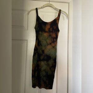 Cotton Citizen midi dress. Size XS. Green, black, brown.